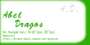 abel dragos business card